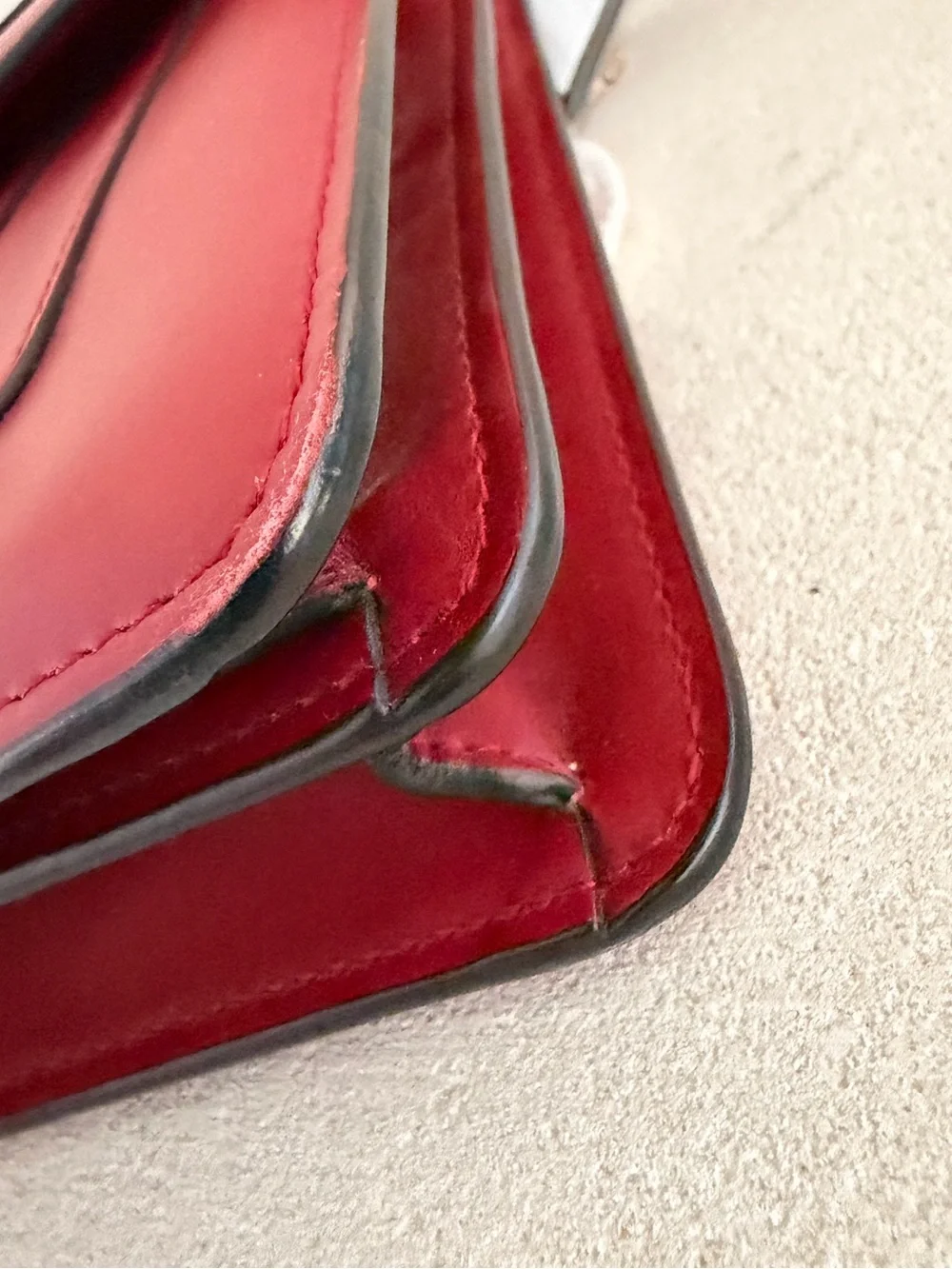 BVLGARI Serpenti Forever Ruby Red Leather Shoulder Bag Snake Chain Pristine - Picture 12 of 13